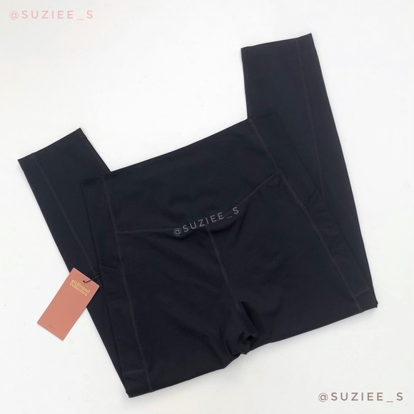 Girlfriend Collective Leggings Pocket High Rise Compressive 7/8 Black Large NWT - Picture 8 of 15